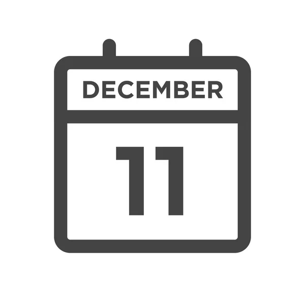 Diciembre Día Del Calendario Fecha Calendario Para Fecha Límite Cita — Vector de stock