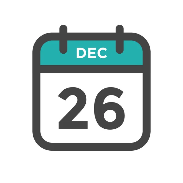 Dezembro Calendário Dia Calendário Data Prazo Nomeação —  Vetores de Stock