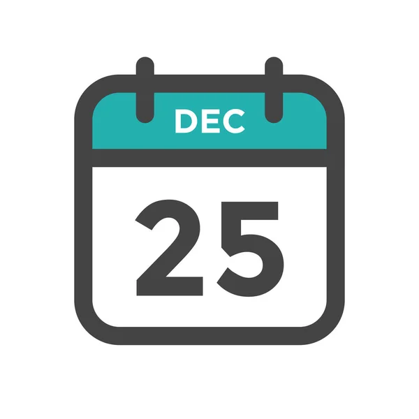 Diciembre Día Calendario Fecha Calendario Para Fecha Límite Cita — Vector de stock