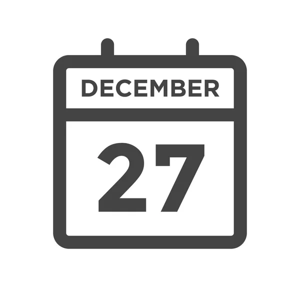 Грудня Календарний День Або Дата Закінчення Зустрічі — стоковий вектор