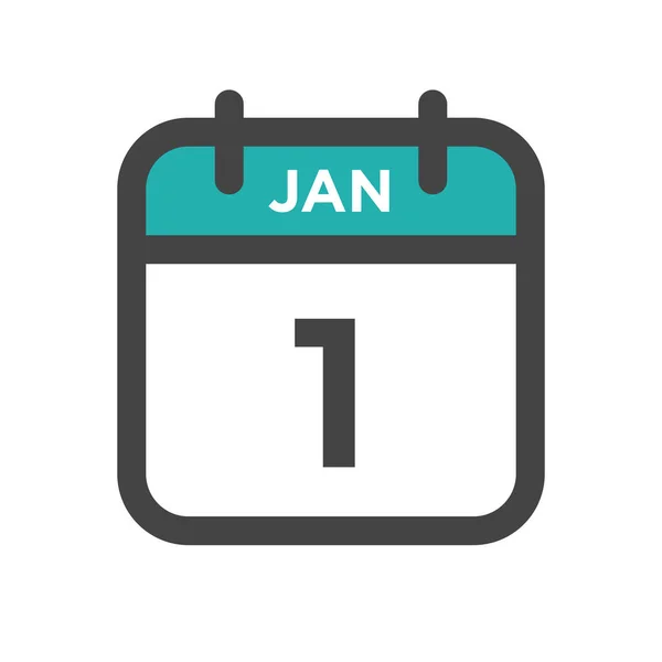 January Calendar Day Calender Date Deadline Appointment — Stockvektor