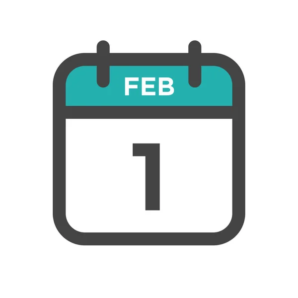 Φεβρουαρίου Ημέρα Ημερολογίου Ημερολογίου Ημερομηνία Λήξης Προθεσμίας Και Διορισμού — Διανυσματικό Αρχείο