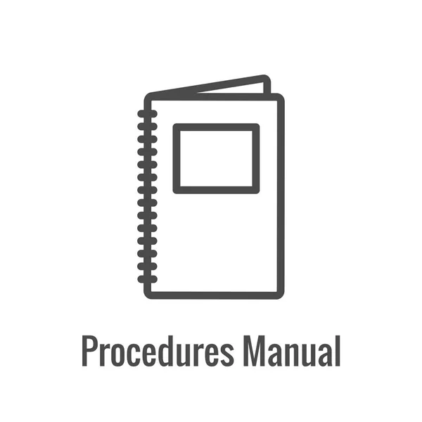 Standardförfaranden För Att Driva Ett Företag Manual Steg Och Genomförande — Stock vektor
