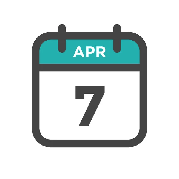 Kwietnia Dzień Kalendarzowy Lub Data Kalendarza Termin Powołanie — Wektor stockowy