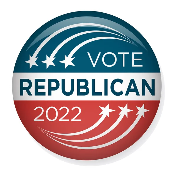 2022 Midterm Elections Design Red White Blue Vote Icon — Stock Vector