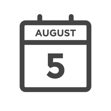 5 Ağustos Takvim Günü ya da Tarih ve Randevu Tarihi