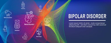 Bipolar Bozukluk veya Depresyon BP Simgesi Set ve Web Başlığı SancağıName
