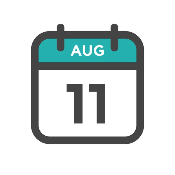 August Calendar Day Calender Date Deadline Appointment — 스톡 벡터