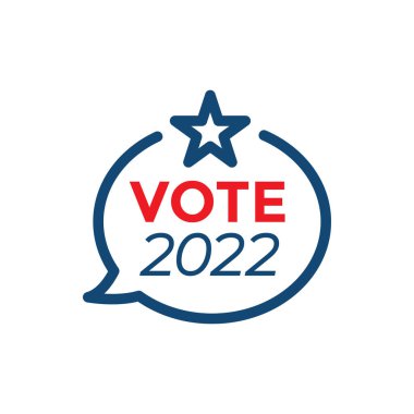2022 Vize Seçim Tasarımı Kırmızı Beyaz Mavi Seçim Simgesi