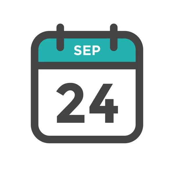 September Calendar Day Calender Date Deadline Appointment — 图库矢量图片