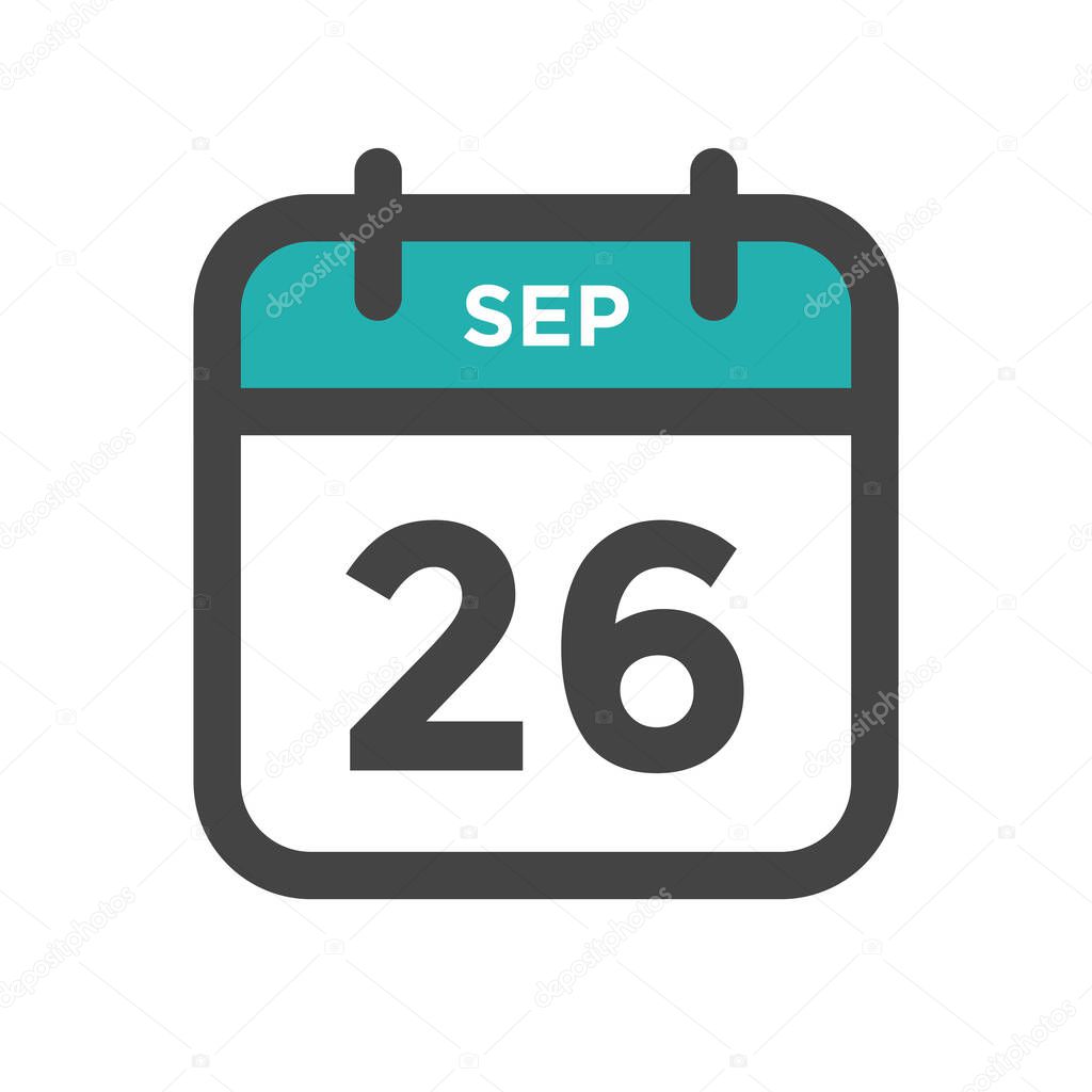 September 26 Calendar Day or Calender Date for Deadline and Appointment