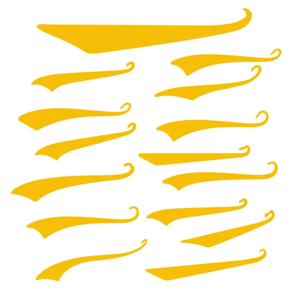 Yellow Swirls Swash Logo Ornament Design — Stockvector