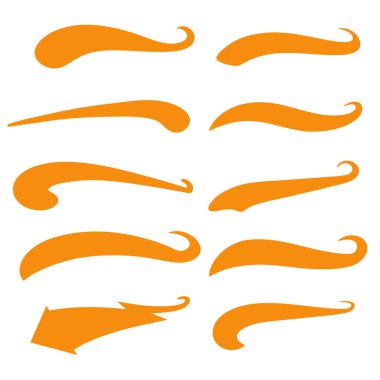 Orange Swirls Swash Logo Ornament Design