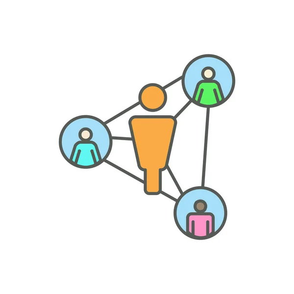 Icon Infected People Using Contact Tracing Contain Spread Coronavirus Contact — Vector de stock