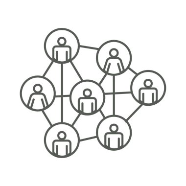 Icon with Infected People Using Contact Tracing to Contain the Spread of the CoronaVirus. Contact Tracing Covid-19 concept.