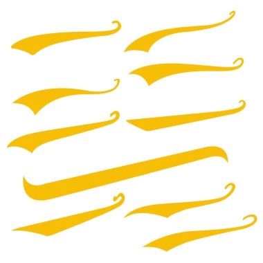 Yellow Swirls Swash Logo Ornament Design