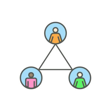 KoronaVirüs 'ün yayılmasını engellemek için Temas İzini Kullanan Enfekte İnsanlar Simgesi. Kişi İzleme Covid-19 konsepti.