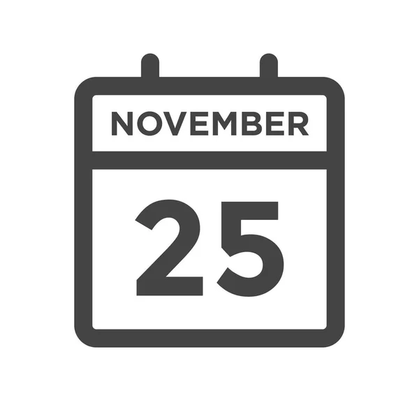 Νοεμβρίου Ημέρα Ημερολογίου Ημερολογίου Ημερομηνία Λήξης Προθεσμίας Και Διορισμού — Διανυσματικό Αρχείο