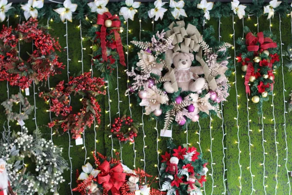 Ornamentos Natal Ursinhos Pelúcia Estrelas — Fotografia de Stock