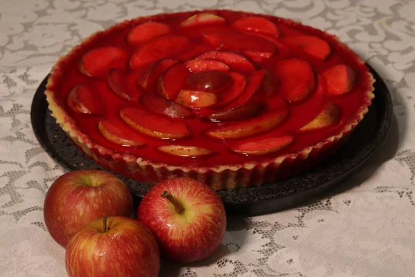 Яблочный Пирог Десертом — стоковое фото
