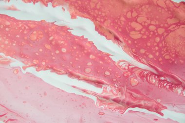 Çağdaş sanat. Duvar kağıdı, doku, tuvaldeki akrilik boya parçasını kapat. Yaratıcı soyut el boyası arka plan, akrilik resimler. Akışkan sanat. Modern sanat.