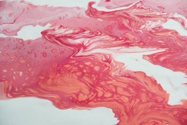 Akışkan sanat. Modern sanat. Akrilik boya. Yaratıcı soyut el yapımı arka plan, çağdaş sanat. Duvar kağıdı, doku, tuvaldeki akrilik boya parçasını kapat.