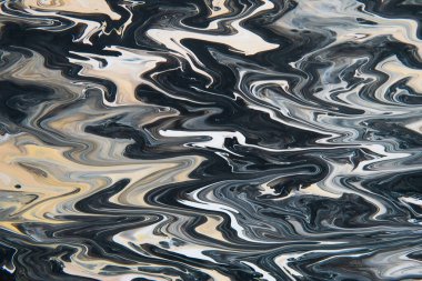 Yaratıcı soyut el boyası arka plan, duvar kâğıdı, doku, tuvale akrilik resim parçalarını kapatma. Modern sanat. Çağdaş sanat. Akışkan sanat. Uzay soyut arkaplanı. Akrilik boyalar.