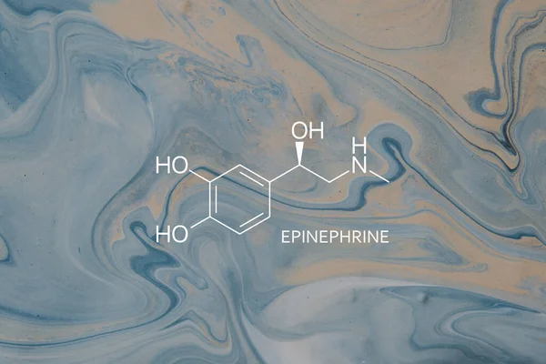 Epinephrine Norepinephrine Serotonin Dopamine Chemical Structural Formula Neurotransmitters Blurry Background — стоковое фото