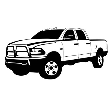 truck off road pick up vector illustration flat style