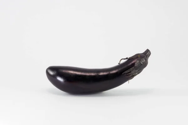 Äggplanta Eller Aubergine Grönsaker Isolerad Vit Bakgrund Cutout — Stockfoto