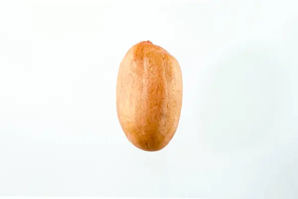Peeled Peanuts Closeup White Background — 스톡 사진