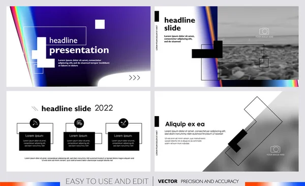Креативні елементи шаблонів презентацій на білому тлі. Векторна інфографіка. Використання в презентації, флаєрах і листівках, корпоративний звіт, маркетинг, реклама, річний звіт, банер . — стоковий вектор