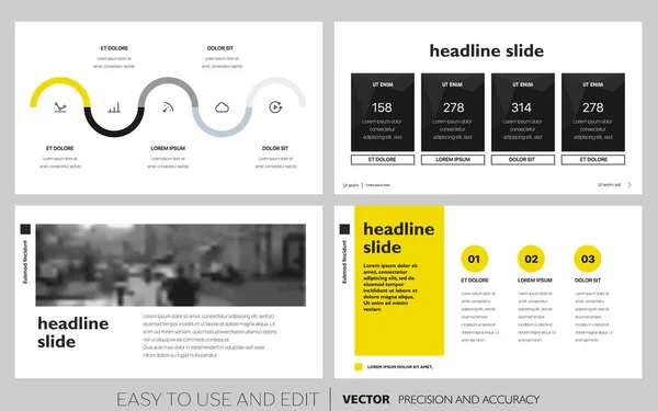 Creative Presentation Templates Editable Design Elements Infographics Background Presentation Vector — Stock vektor