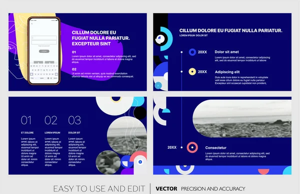 Creative Presentation Templates Editable Design Elements Infographics Background Presentation Vector — стоковый вектор