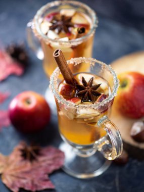 Tarçınlı elma şarabı ve anason.