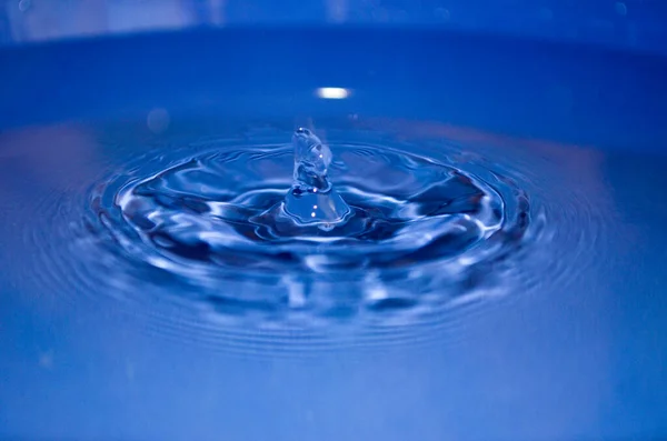 Golven Van Druppel Blauw Water — Stockfoto