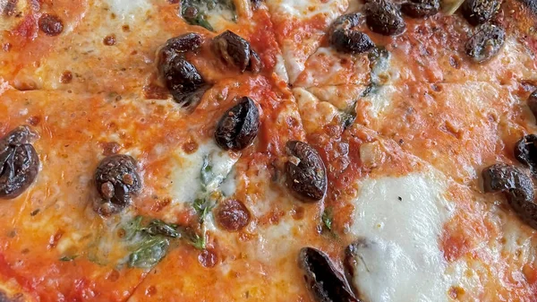 Close Delicious Ready Eat Pizza — Stock Photo, Image