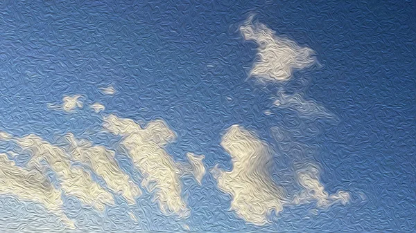 Niebo Przyrodzie Efektem Malowania Olejnego — Zdjęcie stockowe