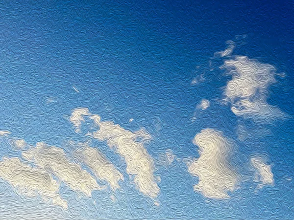 Céu Natureza Com Efeito Pintura Óleo — Fotografia de Stock