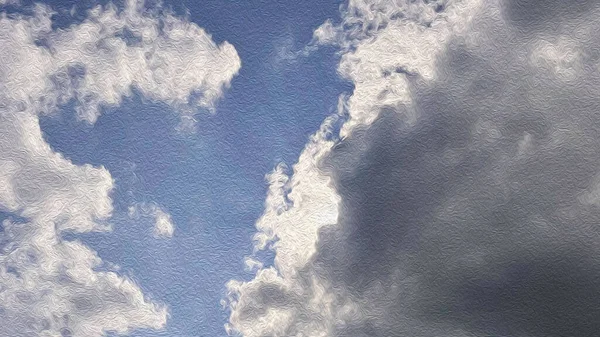 Небо Природе Эффектом Живописи Маслом — стоковое фото