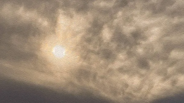 Драматическое Небо Природе Эффектом Живописи Маслом — стоковое фото