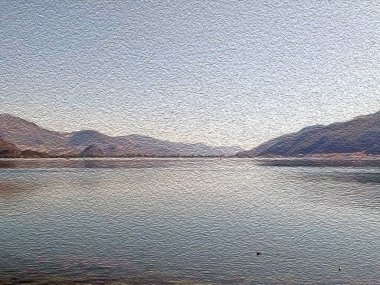 Fotoğrafçılıkta sanat. Türkiye 'den yağlı boya efektli doğa sahnesi.