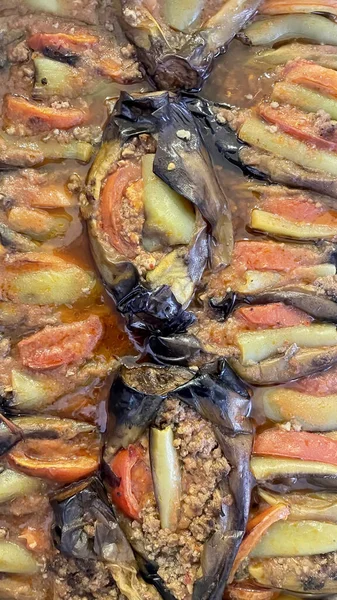 Siap Makan Turkish Meal Dan Rasa Karniyarik — Stok Foto