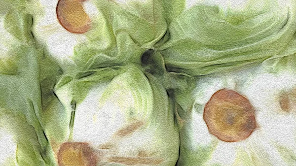 Зеленая Природа Естественная Жизнь Эффектом Живописи Маслом — стоковое фото