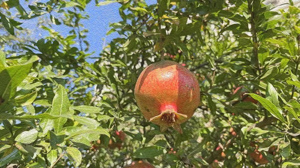 Grüne Natur Und Natürliches Leben Mit Ölmaleffekt — Stockfoto