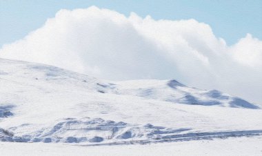 Doğanın nefes kesici güzelliği. Kış denizinde doğa manzarası.