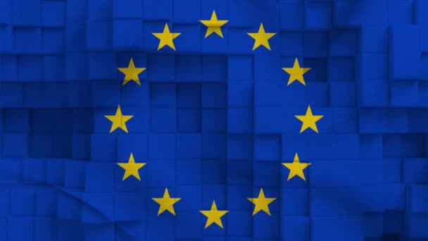Países Banderas Bandera Unión Europea — Vídeo de stock