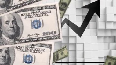 Ekonomi ve finans. bize dolar banknotları 