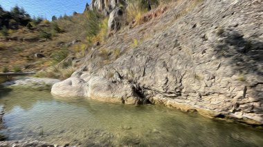 harmankoy, Bilecik, Türkiye-30 Ekim 2021.Harmankoy, tarihi, yeşil ve doğal güzellikleriyle Türkiye 'nin Bilecik ilçesinin büyüleyici köyü. 