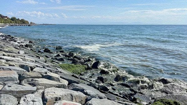 フロリヤ海岸からのマルマラ海の眺め — ストック写真